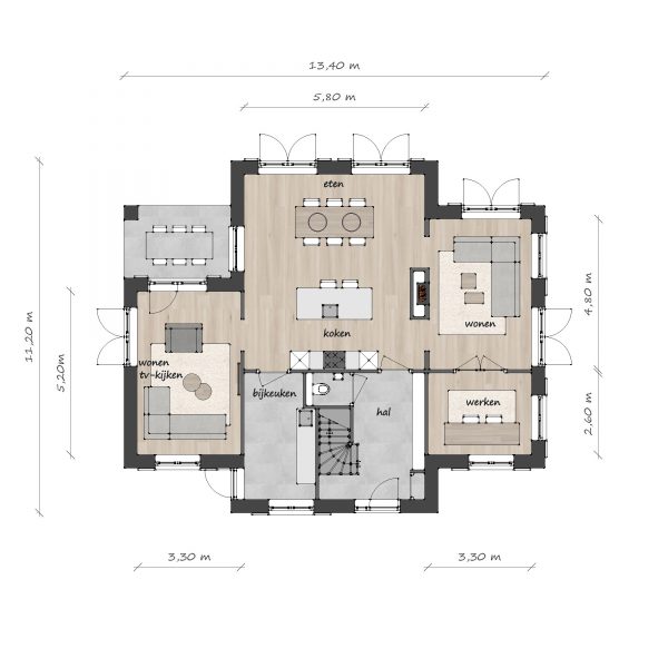 Vuurduin begane grond B